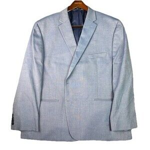 Shaquille O'Neal XLG 52S Gray Sport Coat Blazer Jacket 2-Button Big & Tall